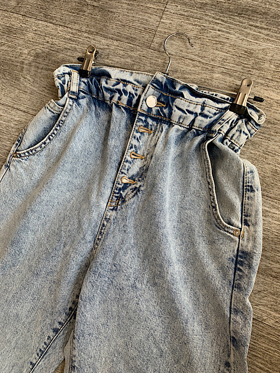 Zara Blue Wash Denim Carrot Fit Jeans UK6