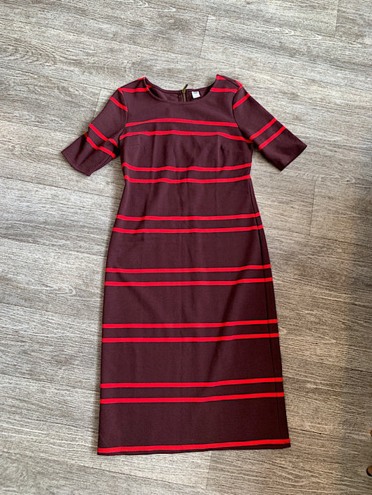 Old Navy Burgundy and Red Stripped Dress Size Small
