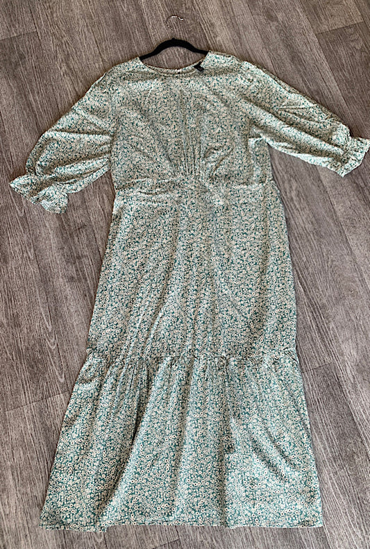 Nobody’s Child Green Floral Maxi Dress UK16