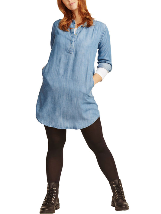 Harper Denim Midi Shirt Dress