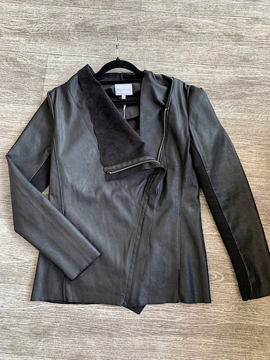 Warehouse Black PU Leather Jacket UK10