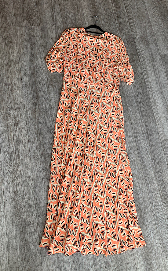 Ghost Orange Floral Maxi Dress UK XL