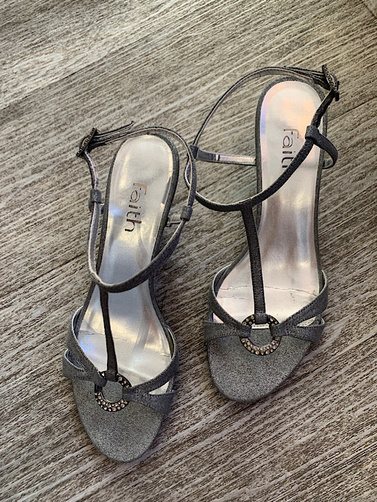 Faith Silver Sandals