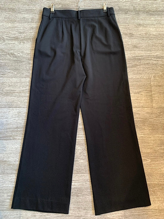 The White Company Black Wide Leg High Waisted Trousers UK14