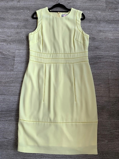 Coast Yellow Sleeveless Shift Dress UK16