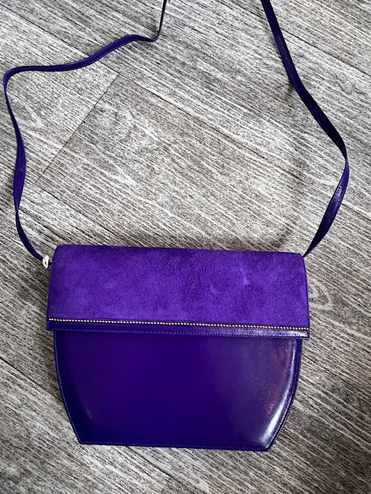 Jacques Vert Purple Suede Bag