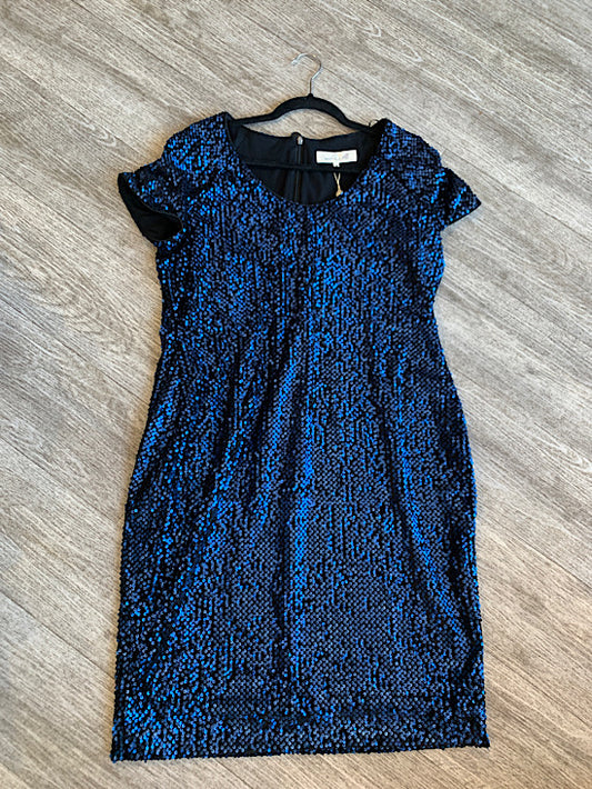 Damsel In A Dress Black & Blue Sequin Dress UK18