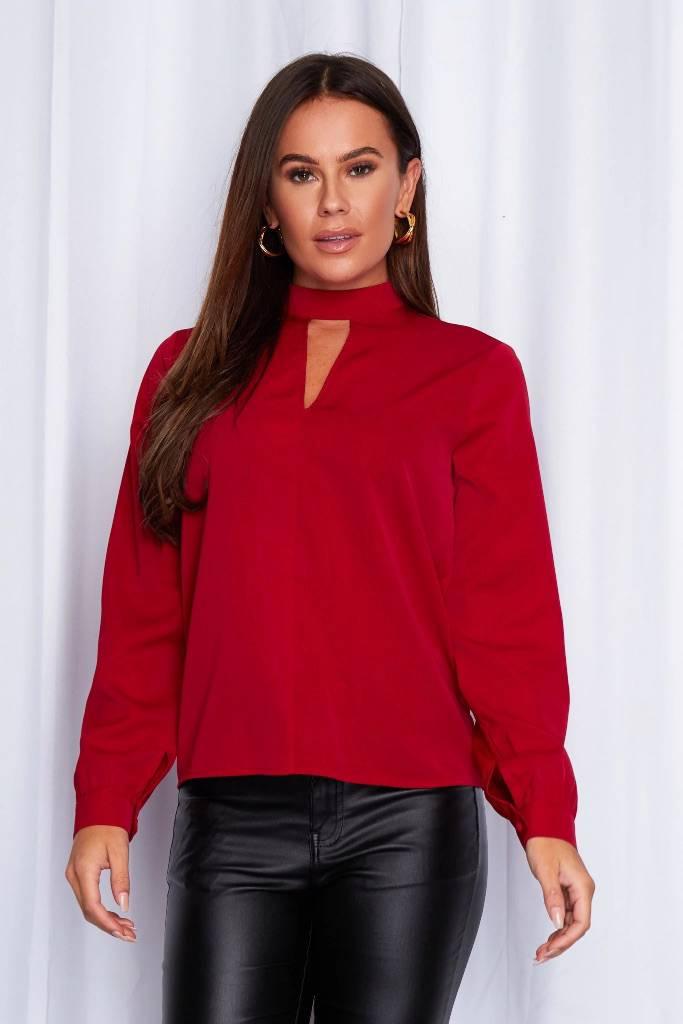 Girl in Mind Marissa Red Blouse