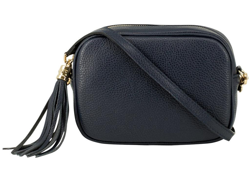 Italian Leather Square Crossbody Bag